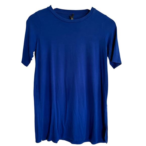 Eileen Fisher Stretch Jersey Tunic XSP PXS XS Petite Cobalt Blue Top Blouse - Picture 1 of 5
